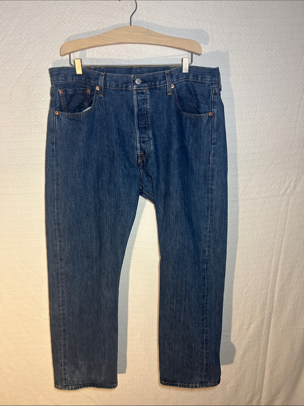 Levi's 501 Men's Dark Blue Straight Jeans W-38 L-30
